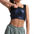 JS Cinta Regata Feminina Efeito Sauna Suor Blusa Queima Gorduras Barriga Camiseta Fitness Academia Térmica